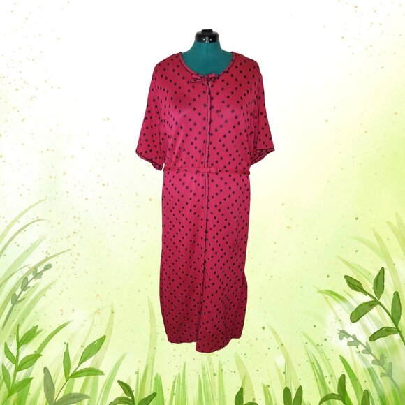 Vintage 60s-70s Polka Dot Meera Brooke Dress, 3X - Picture 6 of 7